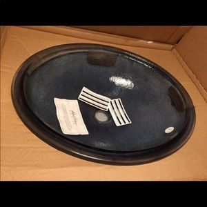 NIB Kohler Whist Glass Translucent sink in Dusk (blue) for bath or powder rooms